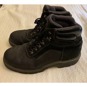 US 11M Wolverine W02255 6" Black WP Leather Western Boots Slip&Oil resistant